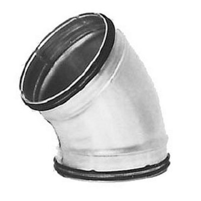 I-sells Metal Ducting 45 Degree Bend 200mm / 8 inch with Rubber Seal