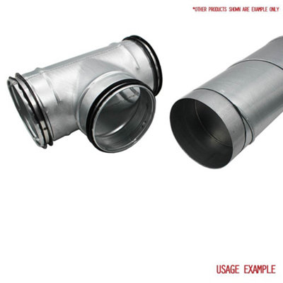 I-sells Metal Ducting End Cap 200mm / 8 inch Male / Female - 6