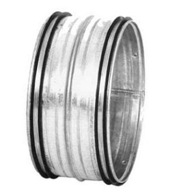 I-sells Metal Ducting Male Sleeve Connector 100mm / 4 inch Rubber Seal Coupling