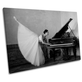 I will Dance for You Ballerina Ballet Piano CANVAS WALL ART Print Picture (H)30cm x (W)46cm