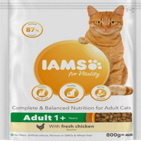 Iams Vitality Adult Cat With Fresh Chicken 800g