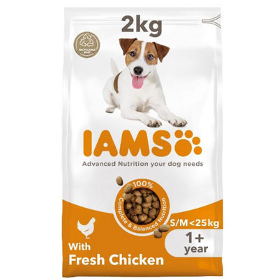 Iams Vitality Adult Sml & Medium Dog With Fresh Chicken 2kg