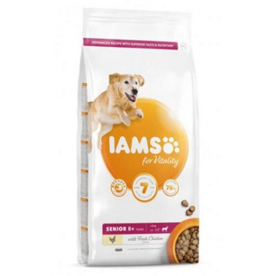 Iams Vitality Senior Large Dog With Fresh Chicken 12kg