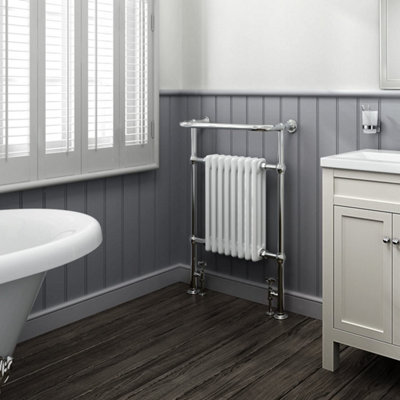 iBathUK 8 Column Traditional Designer Heated Towel Rail Bathroom ...