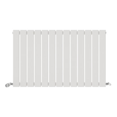 iBathUK Belgravia Horizontal Single Slim Flat Panel Radiator White ...