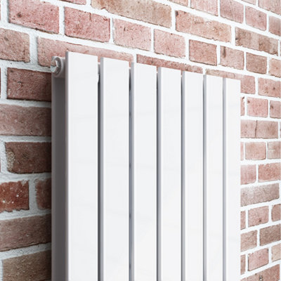 iBathUK Belgravia Vertical Double Slim Flat Panel Radiator White 1800mm ...
