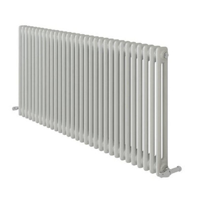 iBathUK White 600x1415x70 two column Radiator-White