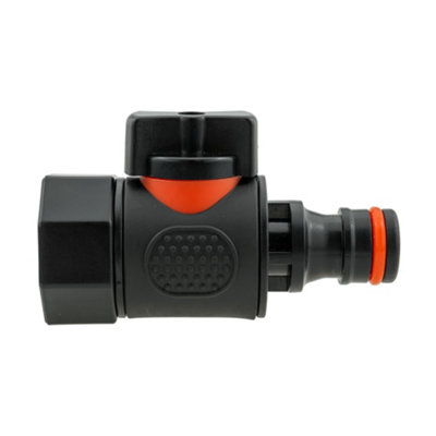 IBC BSP Adapter Kit with Snap On Valve and 4mm Micro Barb Hose Connector