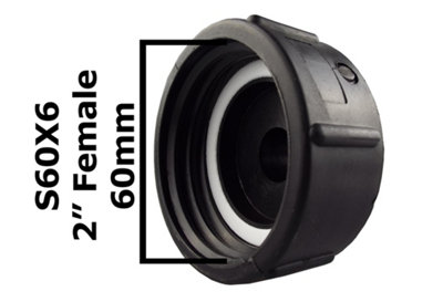 Adattatore Per Serbatoio IBC S60X6 Con Rubinetto In Ottone E Connettore Per Tubo Da Giardino 1/2 - 3