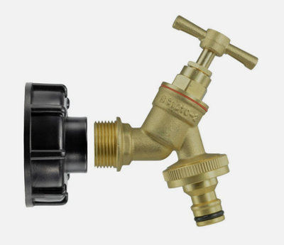 IBC TANK Fitting Adapter Selection CAP TAIL VALVE Connector Outlet IBC Brass bib QUICK (s60x6)