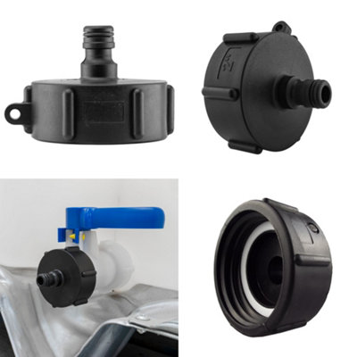 ADATTATORE SERBATOIO IBC S60X6 su MDPE raccordo tubo ad arco per tubo da giardino 32 mm EUR 17