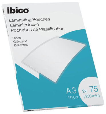 Ibico Crystal Clear 100-Pack 150 Micron Gloss Laminating Pouches A3 Price Comparisons | Compare The Build
