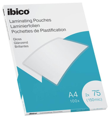 Ibico Crystal Clear 100-Pack 150 Micron Gloss Laminating Pouches A4 Price Comparisons | Compare The Build