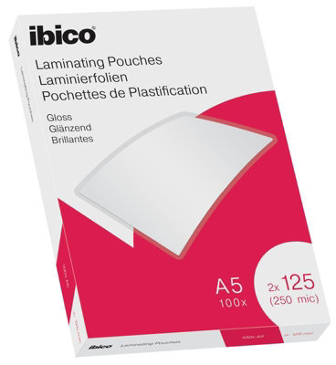 Ibico Crystal Clear 100-Pack 250 Micron Gloss Laminating Pouches A5 Price Comparisons | Compare The Build