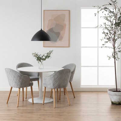 Ibiza Round Dining Table in White