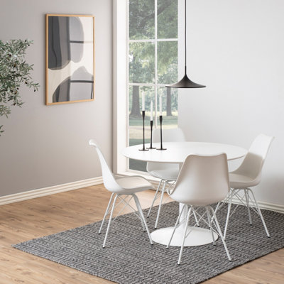 Ibiza Round Dining Table in White