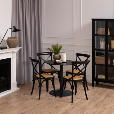 Ibiza Small Round Café Table in Black