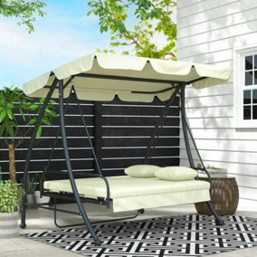 Ibiza Swing Chair Day Bed with Tilting Canopy