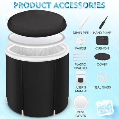 Ice Bath Tub Spa for Cold Water Therapy Recovery Plunge Pool With Lid