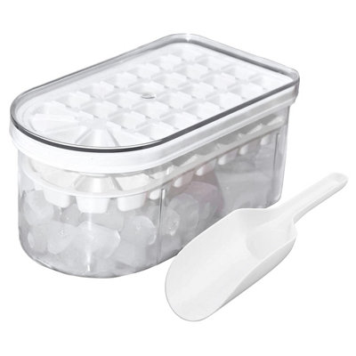 Ice Cube Tray & Container - Multi Layer Ice Bucket Storage Box with ...