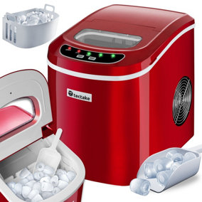 Ice maker for bullet ice cubes - red