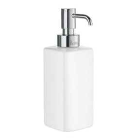 ICE - Soap Dispenser, Free Standing, Porcelain with Pumphead in Polished chrome