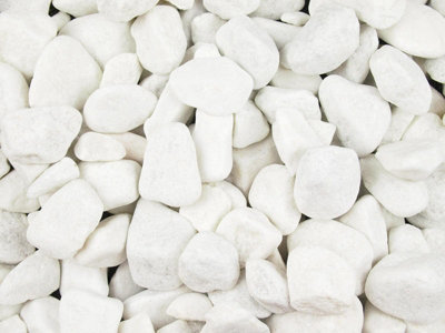 Ice White Pebbles 20-40mm 20kg Bag Pallet of 49