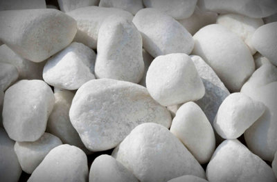 Ice White Pebbles 40-90mm 20kg Bag Pallet of 49