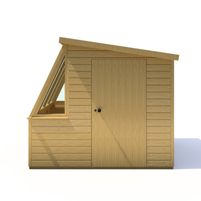 Iceni 8 x 8 Feet Potting Shed Pre Hung Doors with Opening Glass Side Window Style B