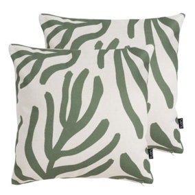 icon Abstract Leaf Kyoto Set of 2 Outdoor Cushion