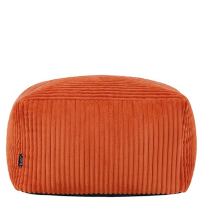 Icon Amara Jumbo Cord Square Footstool Bean Bag, Terracotta