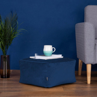 Navy deals blue pouffe