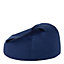 icon Aurora Classic Velvet Bean Bag Chair Navy Blue Bean Bags
