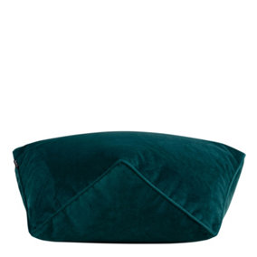 icon Baronette Velvet Bean Bag Pouffe Teal Green Velvet Footstools