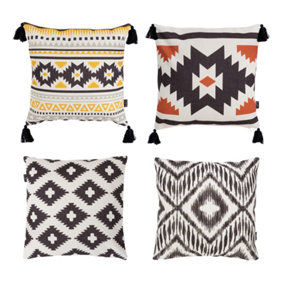 Icon Boho Down to Earth Print Outdoor Indoor Cushion Set of 4 - Collection One
