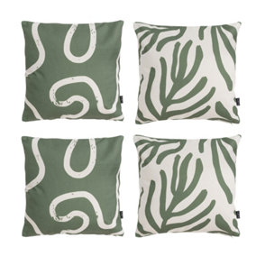 Icon Boho Down to Earth Print Outdoor Indoor Cushion Set of 4 - Collection Six