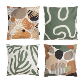 Icon Boho Down to Earth Print Outdoor Indoor Cushion Set of 4 - Collection Three