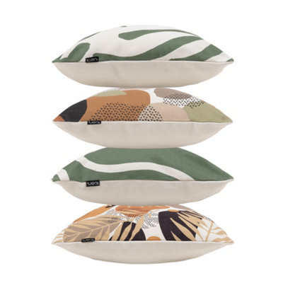 Icon Boho Down to Earth Print Outdoor Indoor Cushion Set of 4 - Collection Three