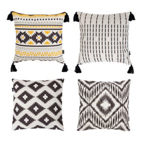 Icon Boho Down to Earth Print Outdoor Indoor Cushion Set of 4 - Collection Two