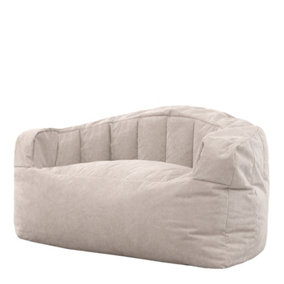 icon Cora Fine Cord XL Bean Bag Sofa Beige Bean Bag Chair