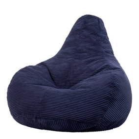 icon Dalton Corduroy Bean Bag Chair Navy Blue Recliner Bean Bags