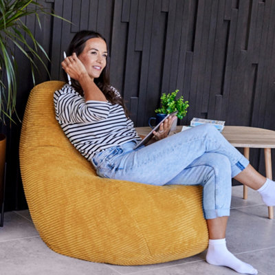 Mustard yellow bean on sale bag chair