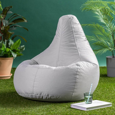 icon Dalton High Back Adult Gaming Indoor Outdoor Bean Bag Chair, Grey