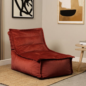 Genevieve velvet deals bean bag chair