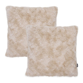 icon Faux Fur Cushion Natural Set of 2