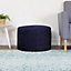 icon Frankie Corduroy Bean Bag Pouffe Navy Blue Large Cord Footstools