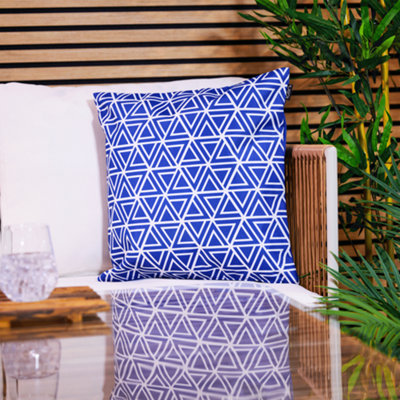 icon Geometric Pattern Scatter Cushion Blue 43x43cm