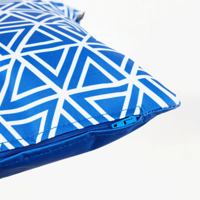 icon Geometric Pattern Scatter Cushion Blue 43x43cm