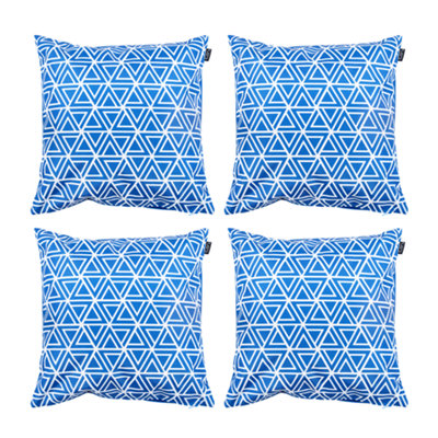 icon Geometric Pattern Scatter Cushion Blue 4x 43x43cm