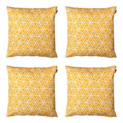 icon Geometric Pattern Scatter Cushion Yellow 4x 43x43cm